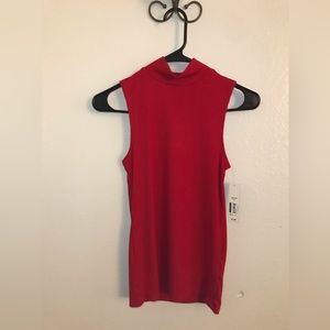 Red Sleeveless Polyester Top - SIZE XS - NEW!!